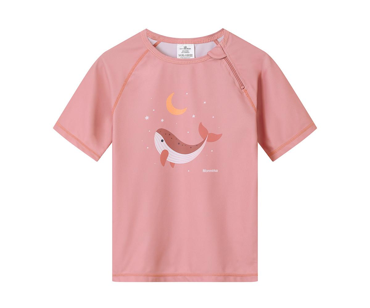 Camiseta Protección Solar Manga Larga Whale Pink 2 a 3 años