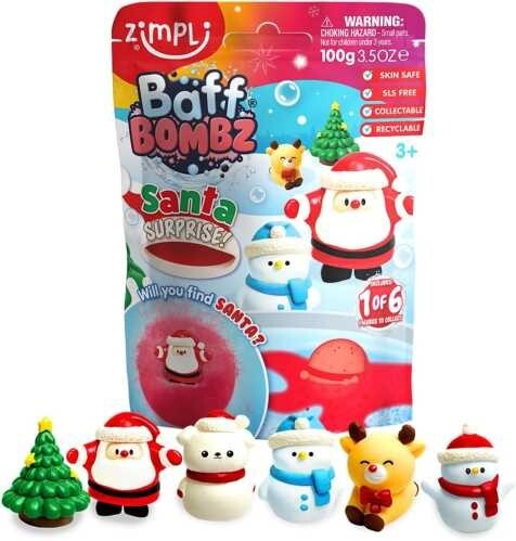 BOMBA DE BAÑO SURPRISE SANTA CLAUS 1x100gr.