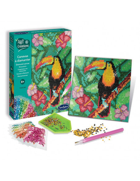 "ART & CREATIONS CANEVAS A
DIAMANTER - TOUCAN"