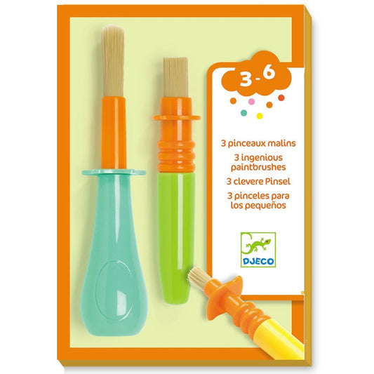 Djeco 3 pinceles para peques