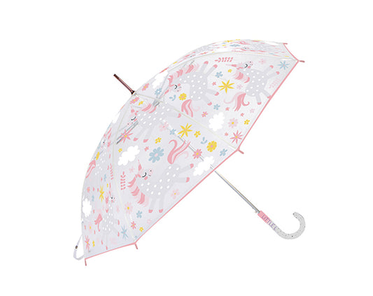 TRANSPARENT UMBRELLA UNICORN DIAM. 70 CM