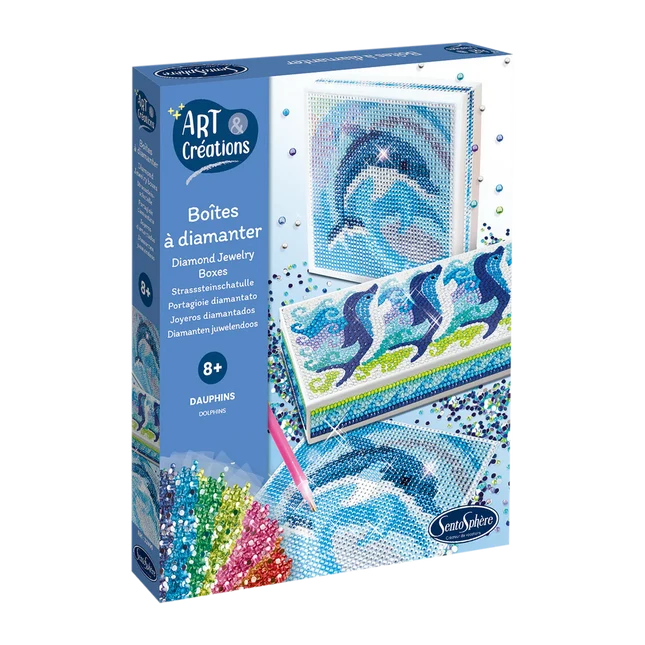 "ART & CREATIONS BOITES A
DIAMANTER DAUPHINS"