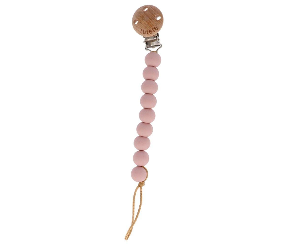 Chupetero BIBS Trenzado Dusty Pink/Baby Pink