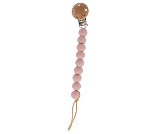 Chupetero BIBS Trenzado Dusty Pink/Baby Pink