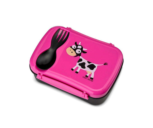"Caja de Almuerzo N'ice Box Kids Vaca Purple "