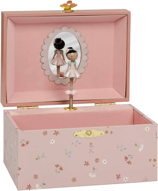 CAJA DE MÚSICA JOYERO ROSA FAIRY LITTLE