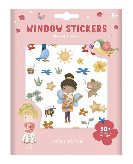 PEGATINAS DE VENTANA ROSA & FRIENDS LITT