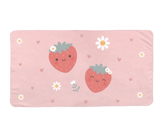 TOALLA PLAYA MICROFIBRA STRAWBERRIES PERSONALIZABLE