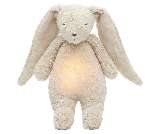 Peluche Luz-Sonido Conejo Orgánico Moonie Sand Natur Personalizable