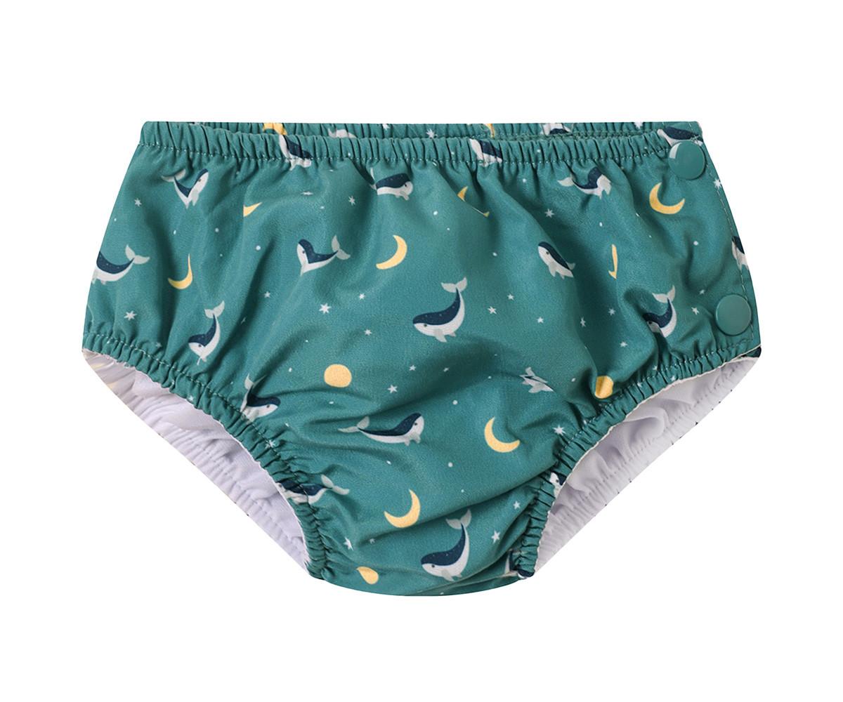 Bañador Pañal Whale Teal 0-6 m
