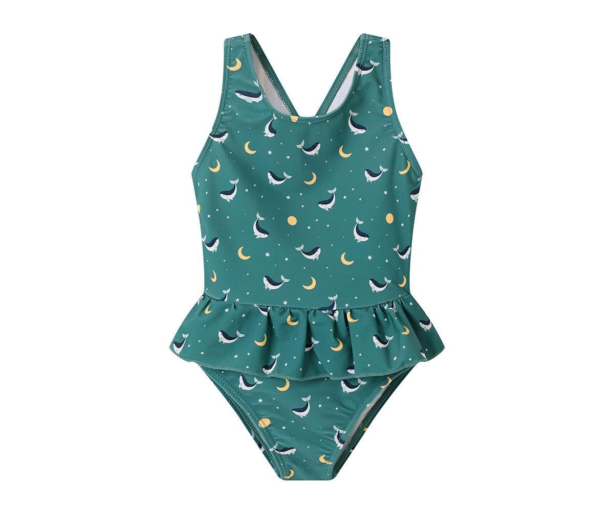 Bañador Cruzado con Volant Whale Pink 3 a 4 años