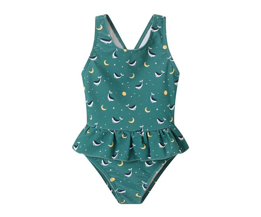 Bañador Cruzado con Volant Whale Pink 3 a 4 años