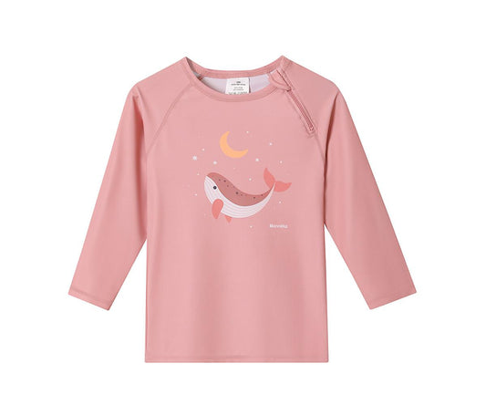 Camiseta Protección Solar Manga Larga Whale Pink 1-2 años