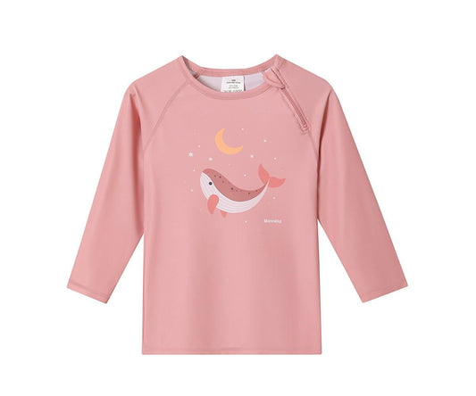 Camiseta Protección Solar Manga Larga Whale Pink 2 a 3 años