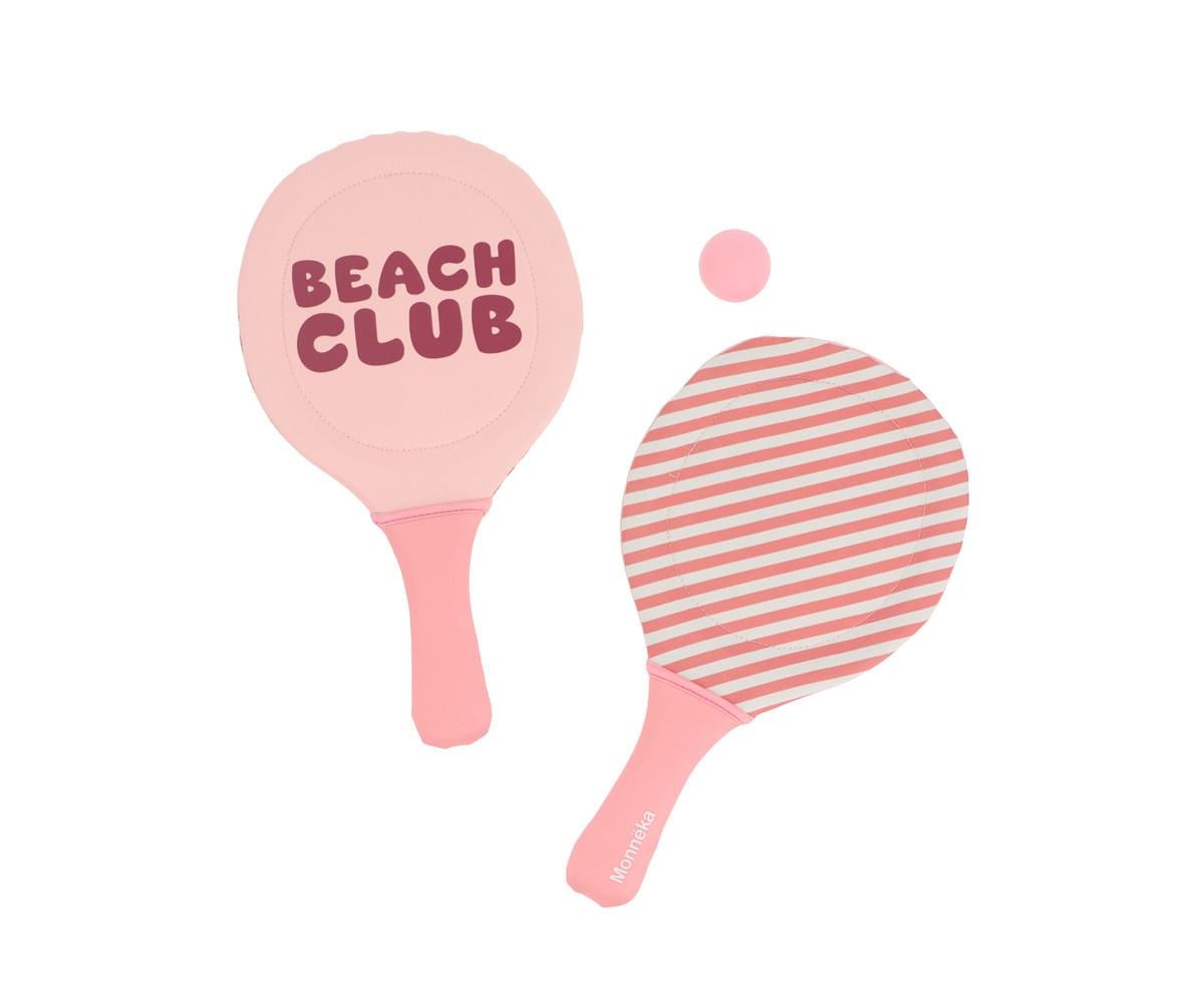 "Palas de Playa Neopreno Stripes Bloom & Blush con 
Pelota"