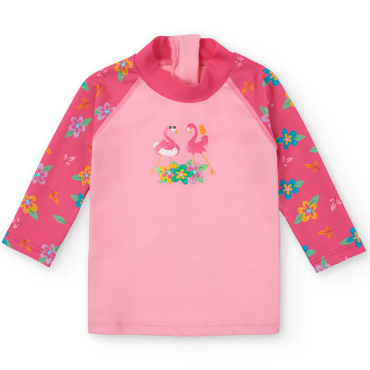 CAMISETA BTBOX UPF 50+ M/L FLAMINGOS 06-12 meses