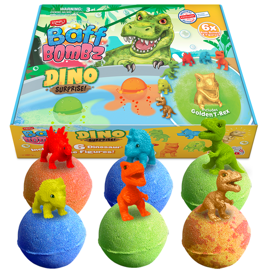 PACK 6 BOMBAS DE BAÑO SURPRISE DINOS