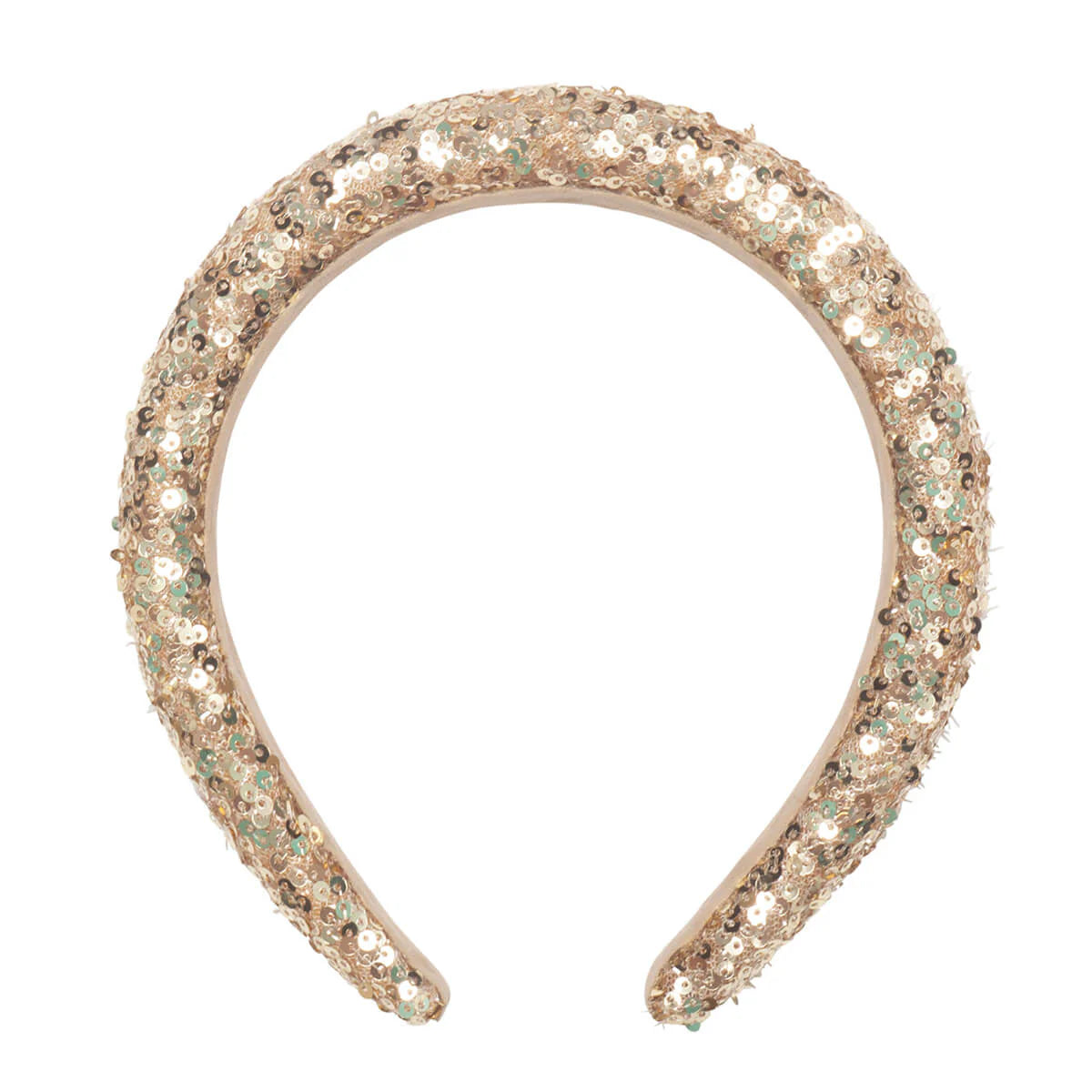Gold Sequin Padded Headband