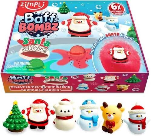 PACK 6 BOMBAS DE BAÑO SURPRISE SANTA CLAUS