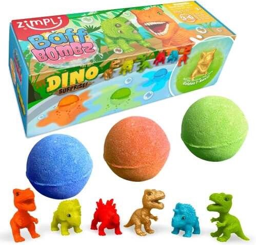 PACK 3 BOMBAS DE BAÑO SURPRISE DINOS