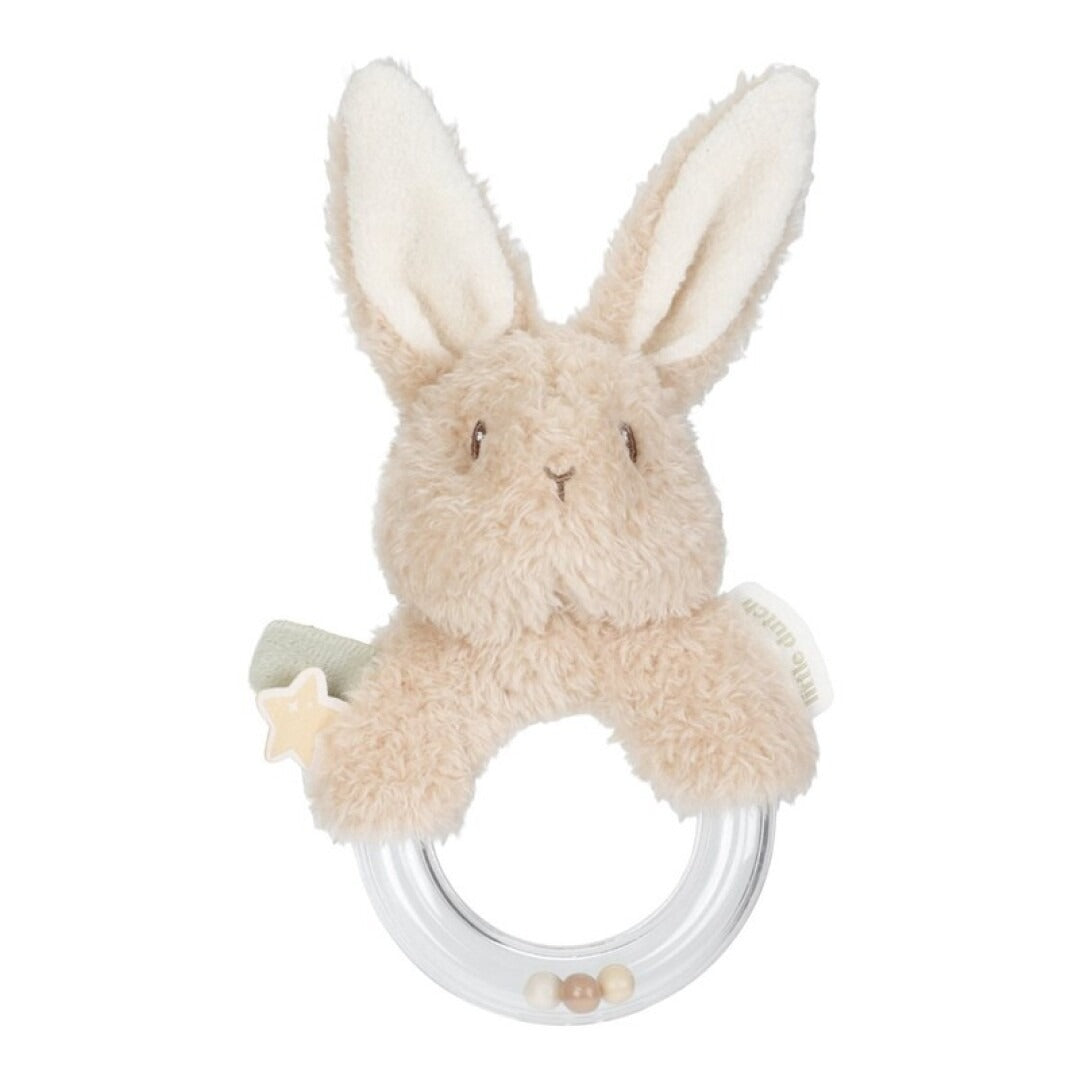 SONAJERO ANILLO CONEJITO NEWBORN NATURAL