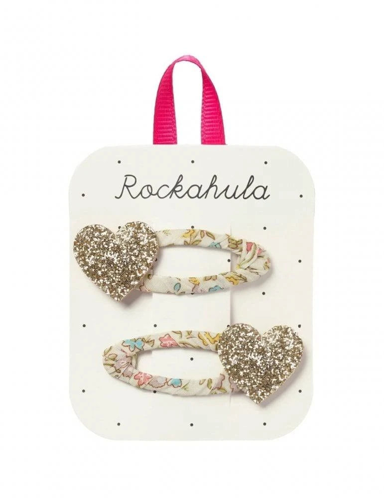 Clips Pelo Corazon Blossom Glitter