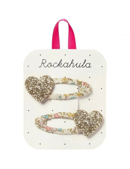 Clips Pelo Corazon Blossom Glitter