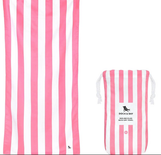 TOALLA DOCK & BAY CABANA ROSA PASTEL L (1.60x0.90)